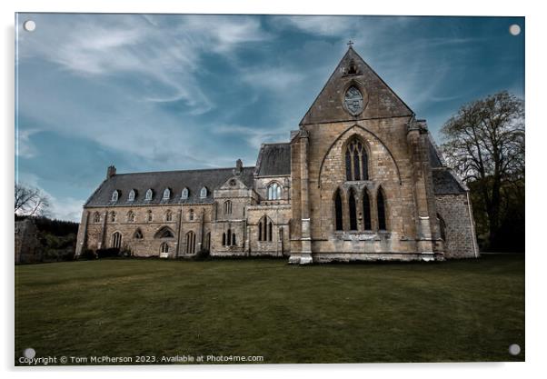 Serene Pluscarden Abbey Landscape Acrylic by Tom McPherson