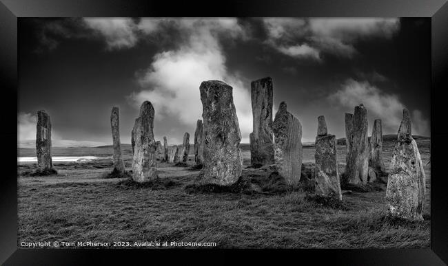 Enigmatic Allure of Callanish Stones Framed Print by Tom McPherson
