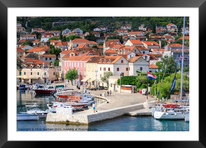 Supetar on Brac island, Croatia  in the Adriatic Framed Mounted Print by Chris Warham