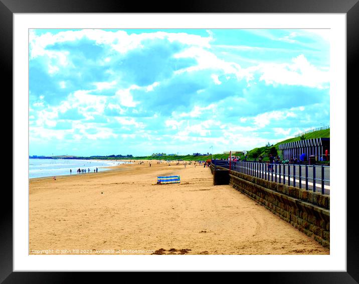 Picturesque Bridlington South Beach Snapshot Framed Mounted Print by john hill