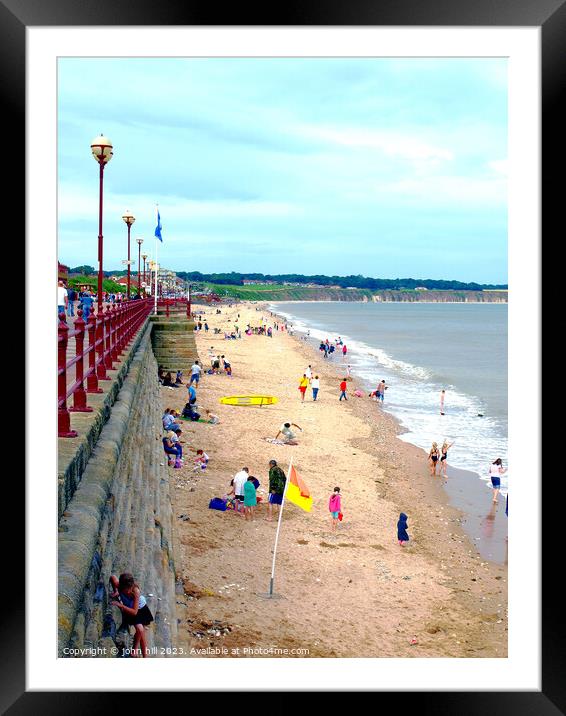 'Blissful Family Day, Bridlington North Beach' Framed Mounted Print by john hill