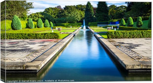 Mughal Water Gardens Canvas Print by Darrell Evans