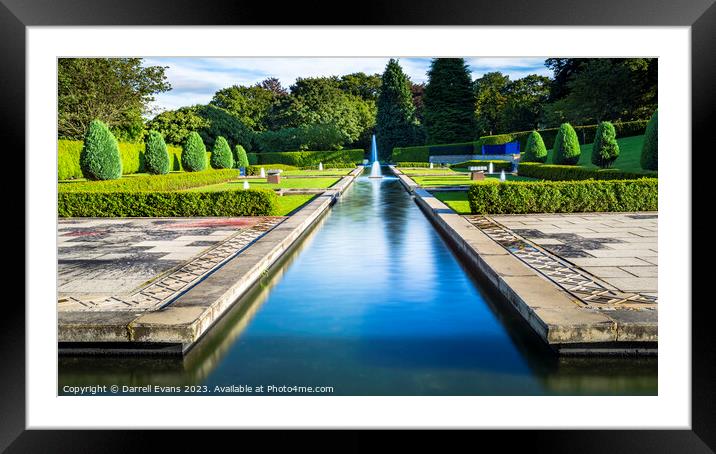 Mughal Water Gardens Framed Mounted Print by Darrell Evans