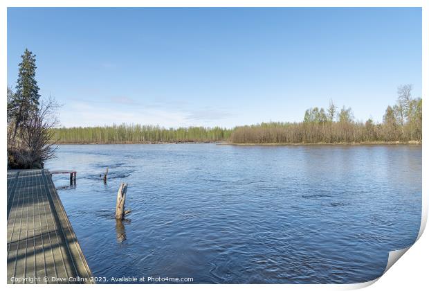 Looking south on the Susitna River from Willow Creek, Alaska, USA Print by Dave Collins