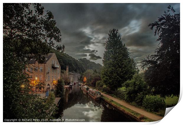 Hebden Bridge mornings Print by Richard Perks