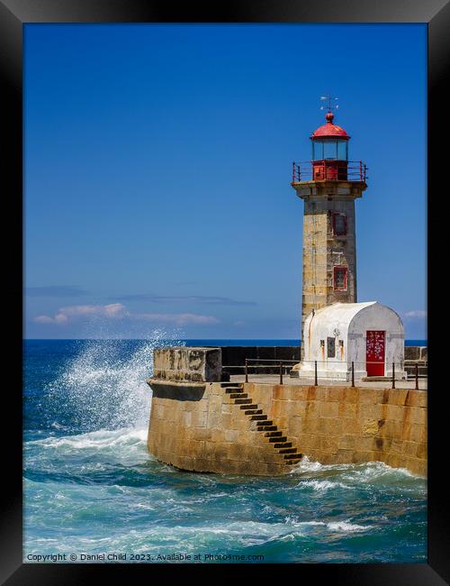 Felgueiras Lighthouse Framed Print by Daniel Child
