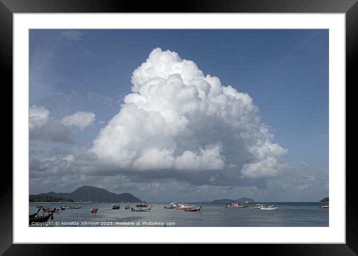 Clouds over Rawai Framed Mounted Print by Annette Johnson