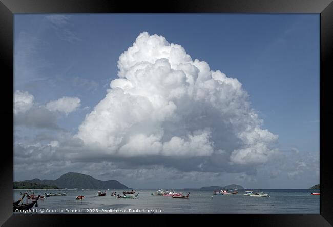 Clouds over Rawai Framed Print by Annette Johnson