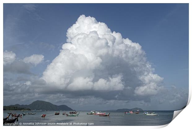 Clouds over Rawai Print by Annette Johnson