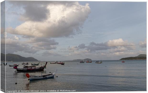 Late afternoon at Rawai Canvas Print by Annette Johnson