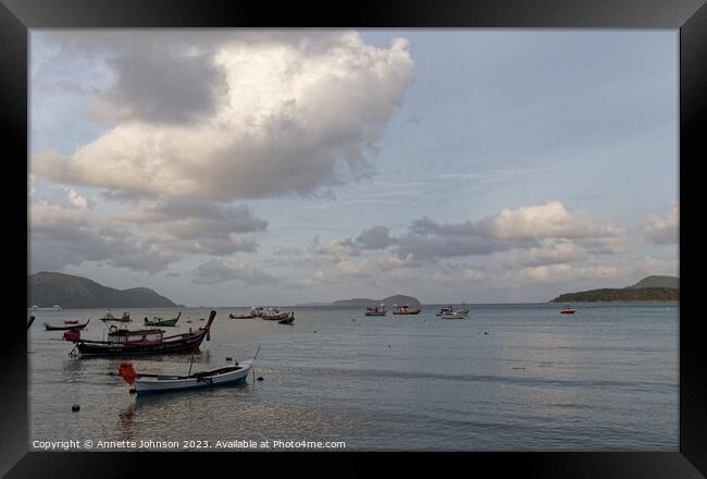 Late afternoon at Rawai Framed Print by Annette Johnson