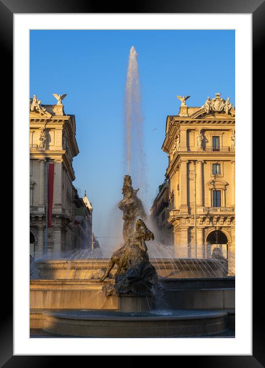 Fountain of the Naiads in Rome at Sunrise Framed Mounted Print by Artur Bogacki