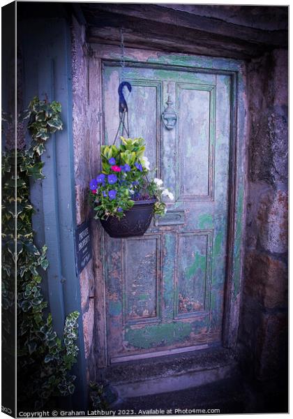 The "Green Door" Canvas Print by Graham Lathbury