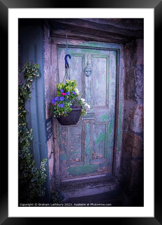 The "Green Door" Framed Mounted Print by Graham Lathbury