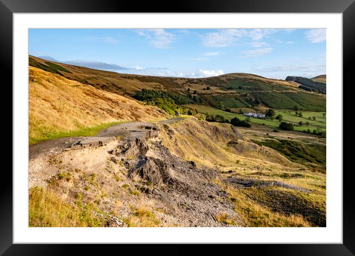 Old Mam Tor Road Framed Mounted Print by Steve Smith