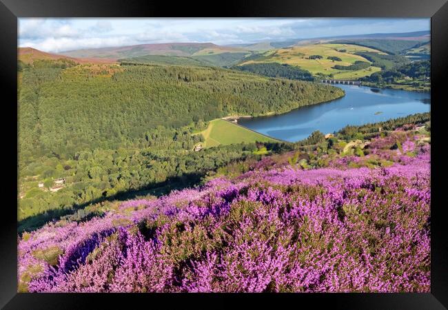 Ladybower From Bamford Edge Framed Print by Steve Smith