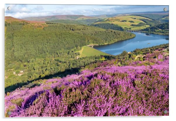 Ladybower From Bamford Edge Acrylic by Steve Smith