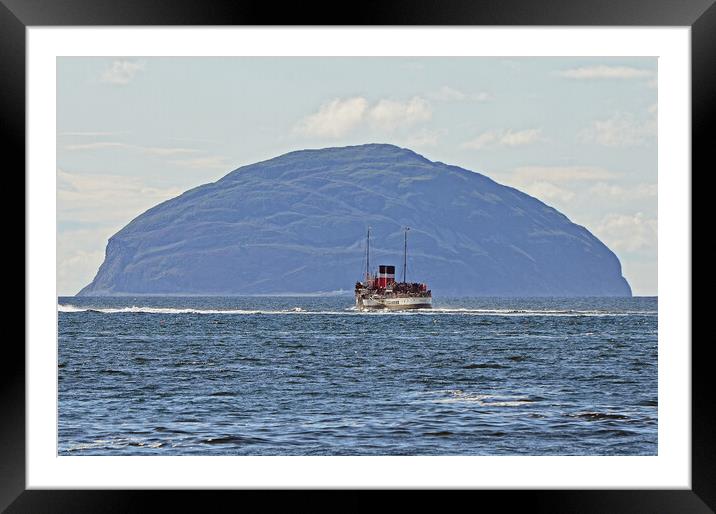 PS Waverley and Ailsa Craig Framed Mounted Print by Allan Durward Photography