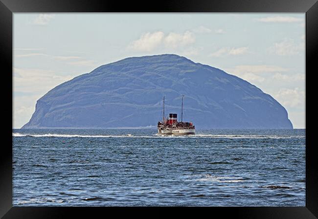 PS Waverley and Ailsa Craig Framed Print by Allan Durward Photography