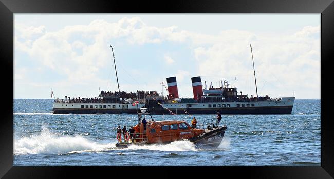 PS Waverley and Girvan lifeboat Framed Print by Allan Durward Photography
