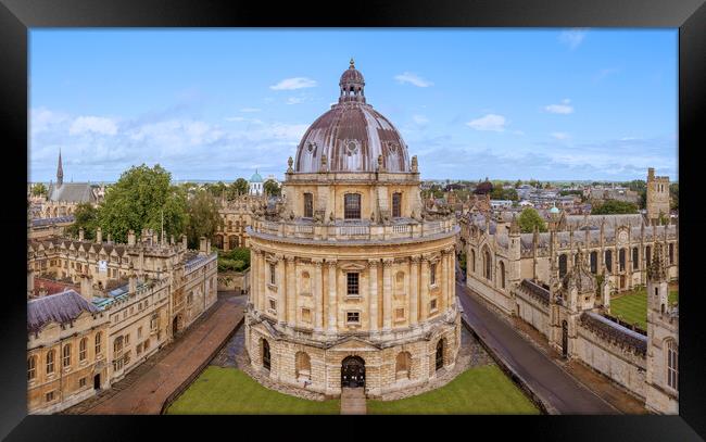 Oxford's Architectural Grandeur Framed Print by Richard Downs