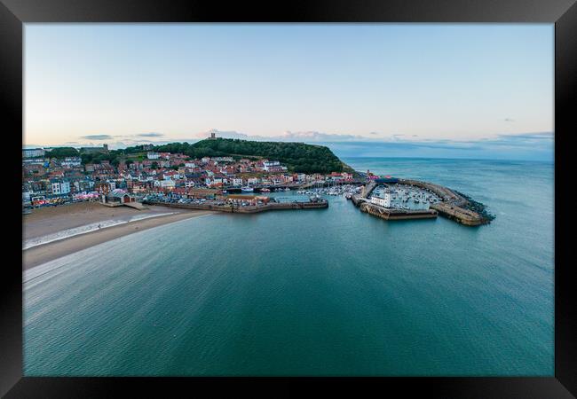 Scarborough Harbour View Framed Print by Apollo Aerial Photography