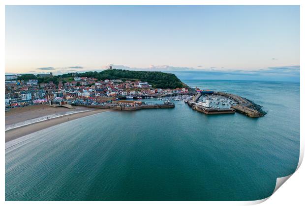Scarborough Harbour View Print by Apollo Aerial Photography