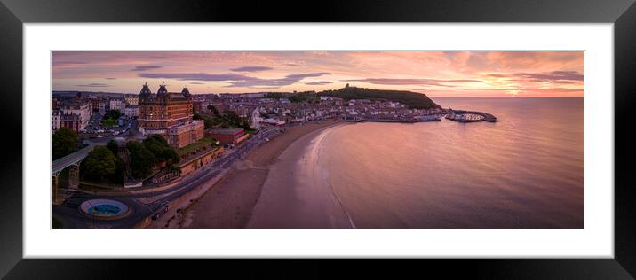 Scarborough Sunrise Grand Hotel Framed Mounted Print by Apollo Aerial Photography