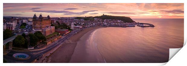 Scarborough Sunrise Grand Hotel Print by Apollo Aerial Photography
