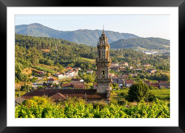 Tower of church Igrexa de Santo André Framed Mounted Print by Ian Murray