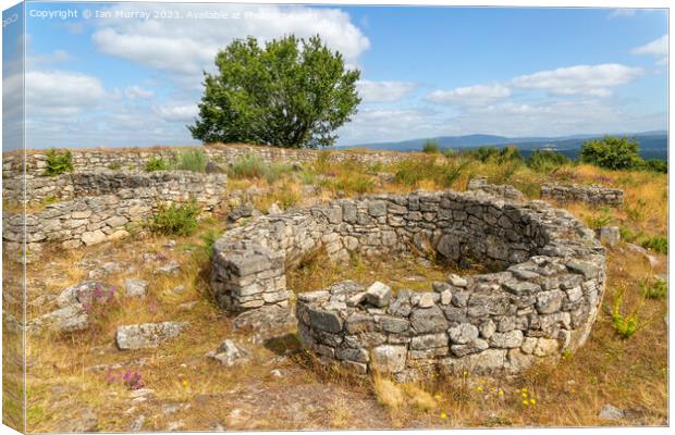 Roundhouse at San Cibrao de Las hill fort Canvas Print by Ian Murray