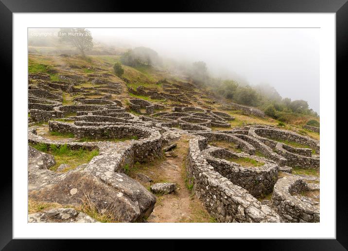 Archaeological site of Castro de Santa Trega, Galicia, Spain Framed Mounted Print by Ian Murray