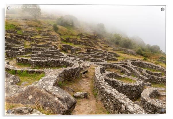Archaeological site of Castro de Santa Trega, Galicia, Spain Acrylic by Ian Murray