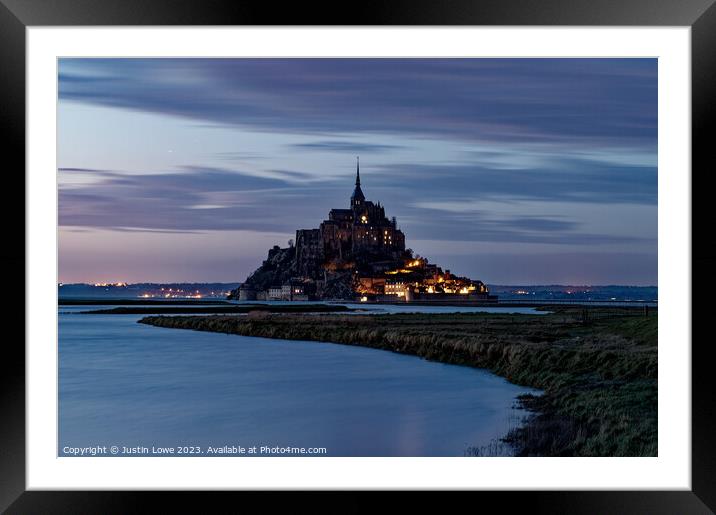 Mont Saint-Michel Framed Mounted Print by Justin Lowe