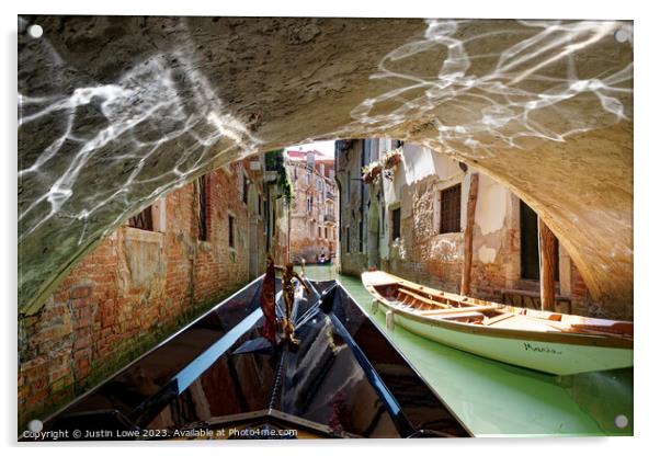 Venetian Canal Acrylic by Justin Lowe