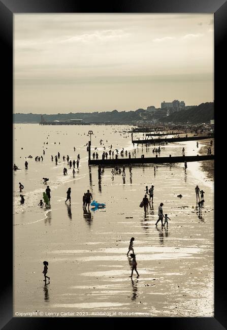 Summer Days at the Beach Framed Print by Lenny Carter
