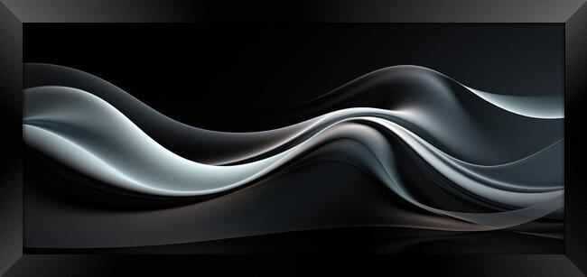 Abstract Noir Noir-inspired abstract background - abstract backg Framed Print by Erik Lattwein