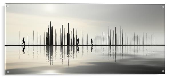 Abstract Reflections Abstract background - abstract background c Acrylic by Erik Lattwein