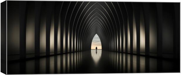 Bold Minimalistic Symmetry - abstract background composition Canvas Print by Erik Lattwein