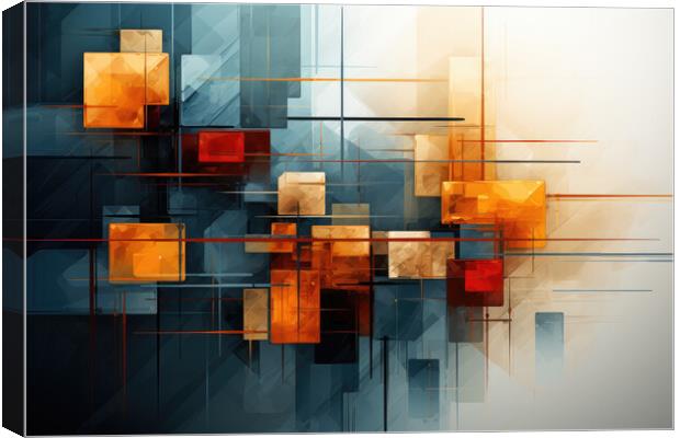 Digital Harmony Abstract digital artwork - abstract background c Canvas Print by Erik Lattwein