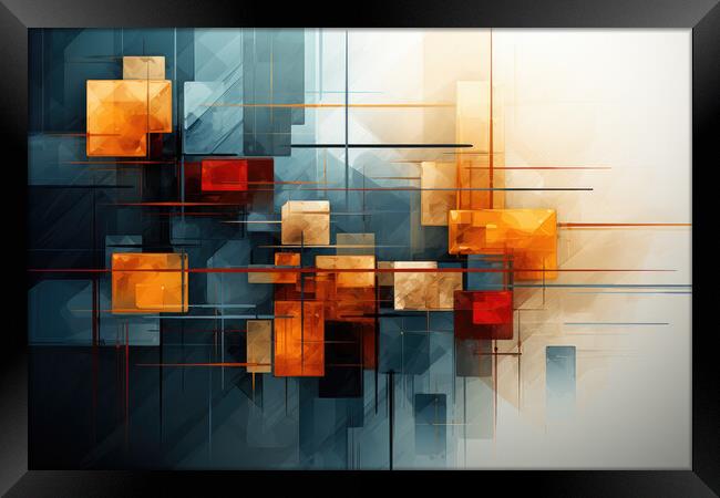 Digital Harmony Abstract digital artwork - abstract background c Framed Print by Erik Lattwein