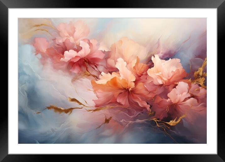 Dreamy Ethereal Landscapes Abstract painting - abstract backgrou Framed Mounted Print by Erik Lattwein