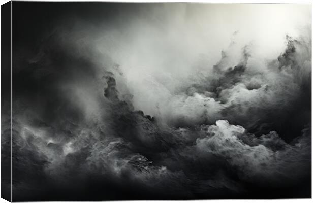 Dynamic BW Textures Minimalistic abstract - abstract background  Canvas Print by Erik Lattwein