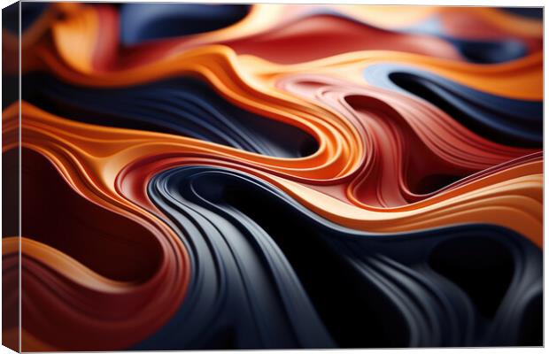 Dynamic Organic Flow Fluid abstract patterns  - abstract backgro Canvas Print by Erik Lattwein