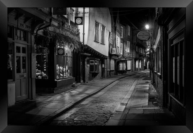 The Shambles, York at night Framed Print by Paul Cayton
