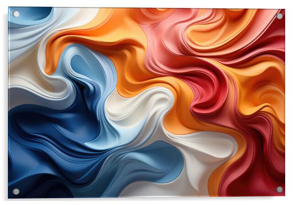 Dynamic Organic Flows Fluid abstract patterns - abstract backgro Acrylic by Erik Lattwein
