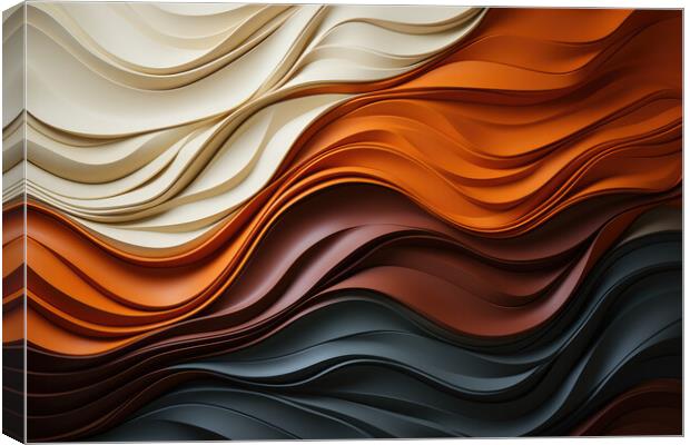 Earthy Harmony Abstract patterns with earthy shades - abstract b Canvas Print by Erik Lattwein