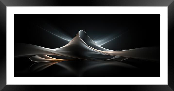 Elegance in Equilibrium Abstract art - abstract background compo Framed Mounted Print by Erik Lattwein