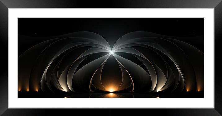 Elegance in Equilibrium Abstract art - abstract background compo Framed Mounted Print by Erik Lattwein