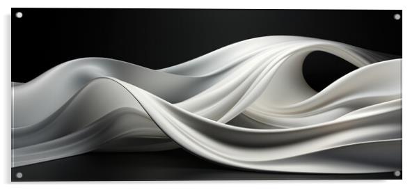 Elegance in Motion Dynamic lines and forms - abstract background Acrylic by Erik Lattwein
